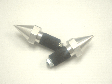 Clear Anodized Spiked Bar End